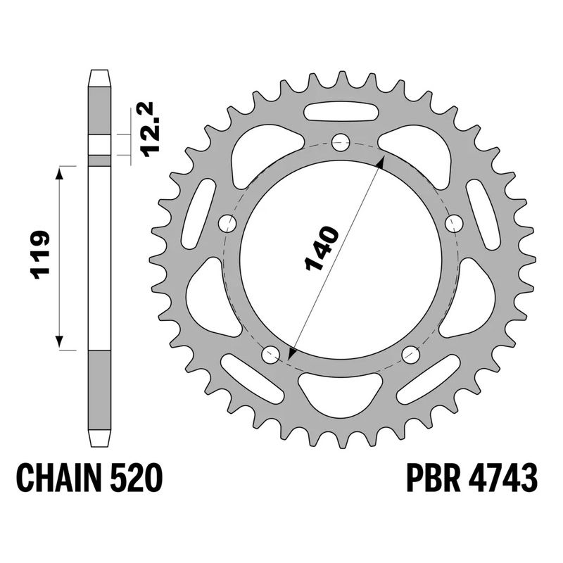 Couronne PBR alu renforcé - 520