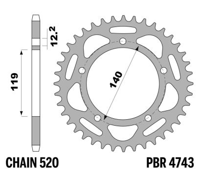 Couronne PBR alu renforcé - 520