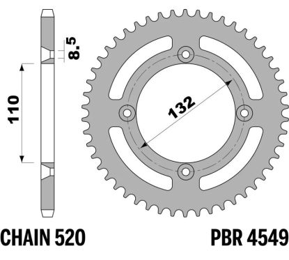 Couronne PBR acier standard - 520