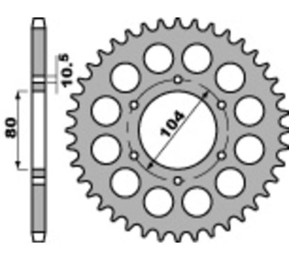 Couronne PBR acier standard - 530