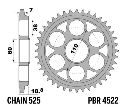 Couronne PBR alu renforcé - 525