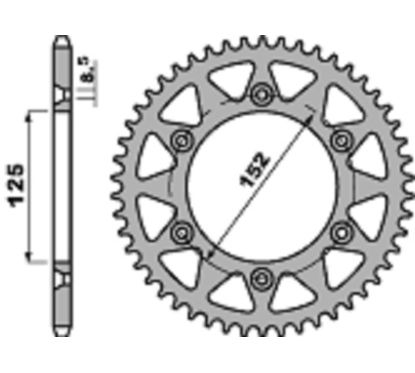 Couronne PBR alu standard - 428