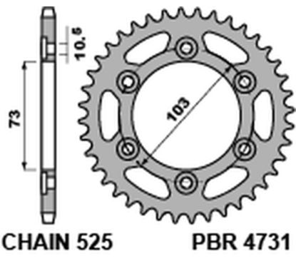 Couronne PBR acier standard - 525