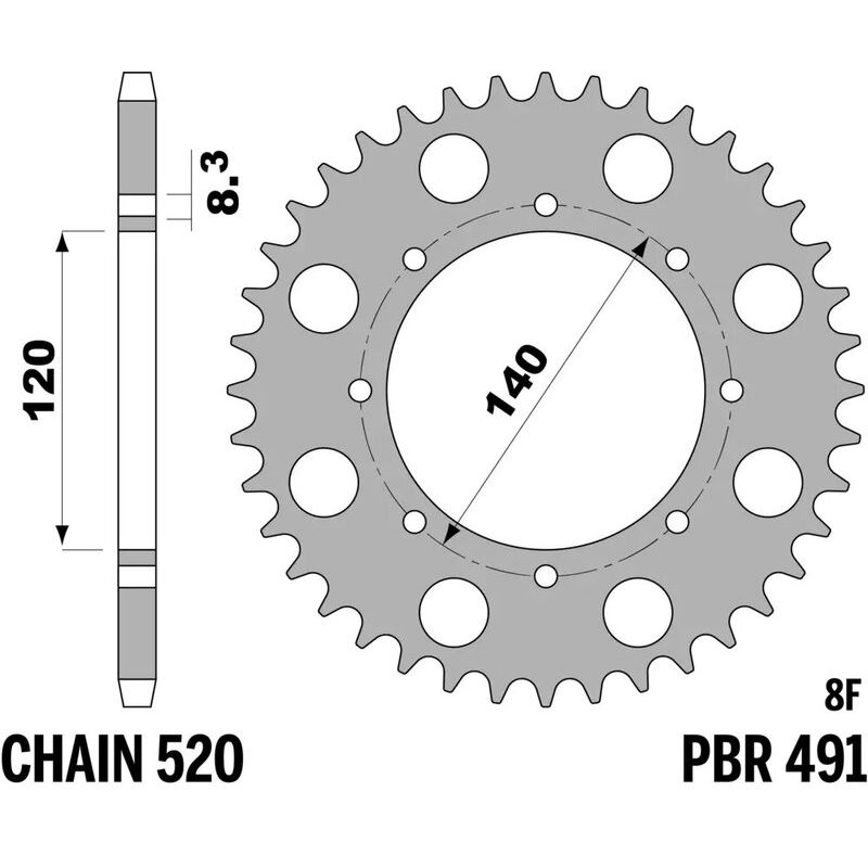 Couronne PBR acier standard - 520