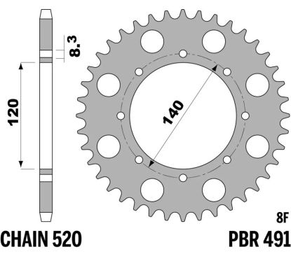 Couronne PBR acier standard - 520