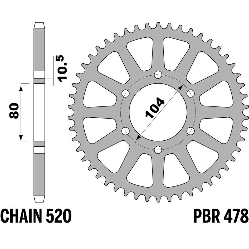 Couronne PBR acier standard - 520