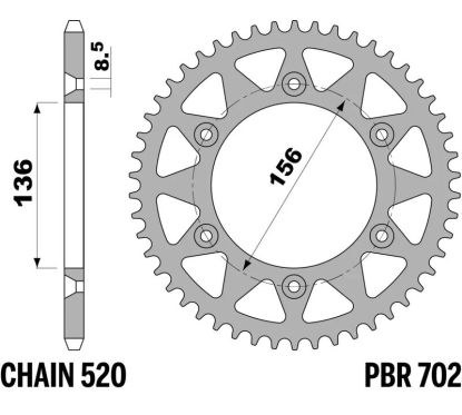 Couronne PBR alu standard - 520