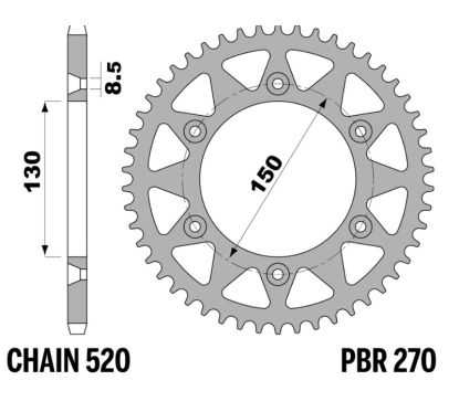 Couronne PBR alu Twin color - 520