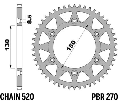 Couronne PBR acier standard - 520
