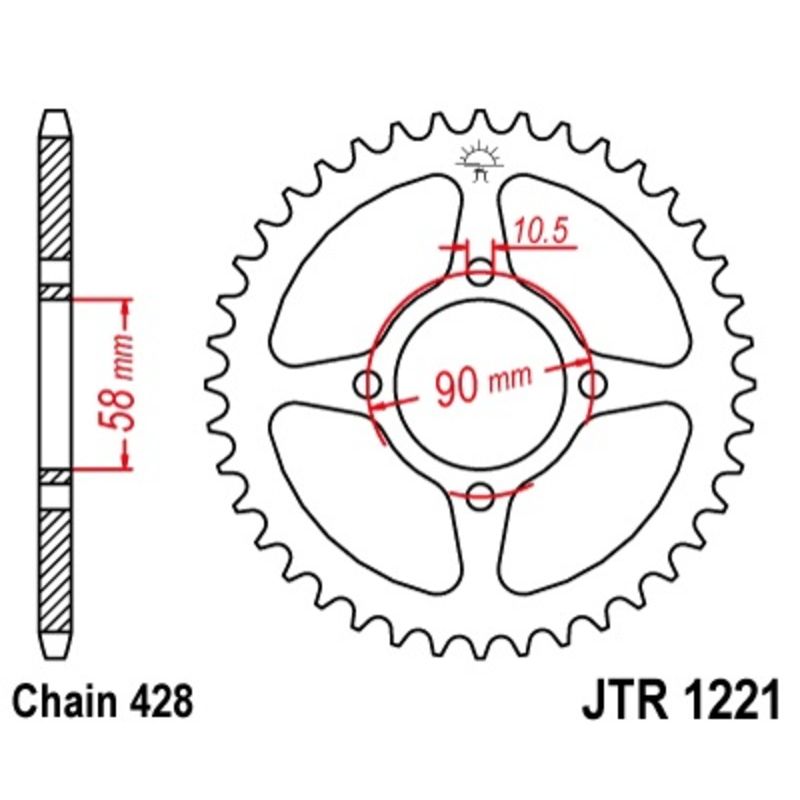 Couronne JT SPROCKETS Acier Standard - 428