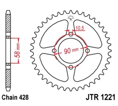 Couronne JT SPROCKETS Acier Standard - 428