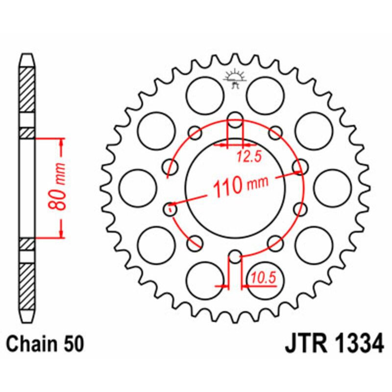 Couronne JT SPROCKETS Acier Standard - 530