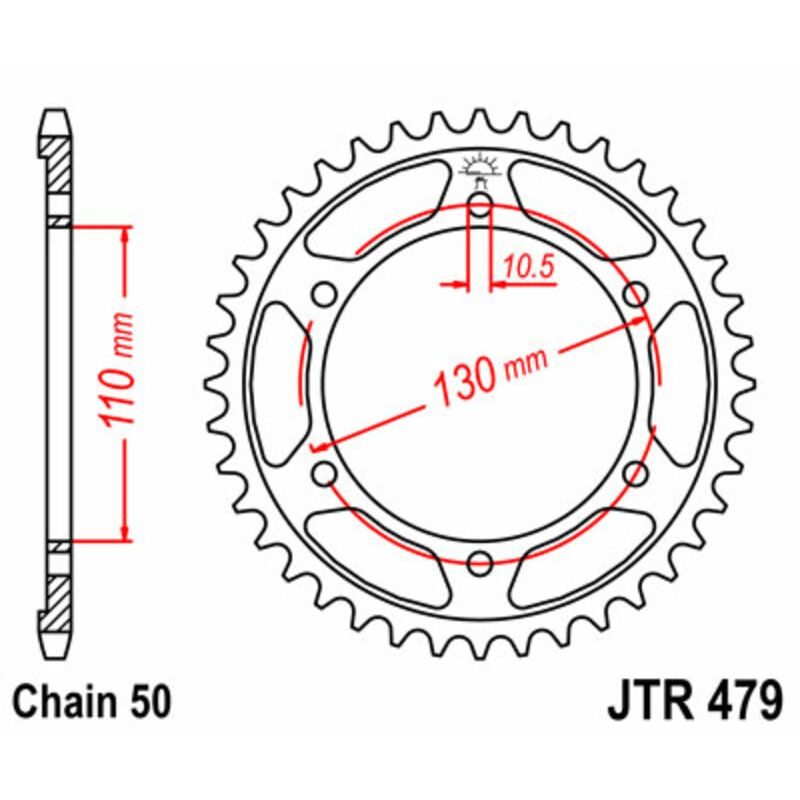 Couronne JT SPROCKETS Acier Standard - 530