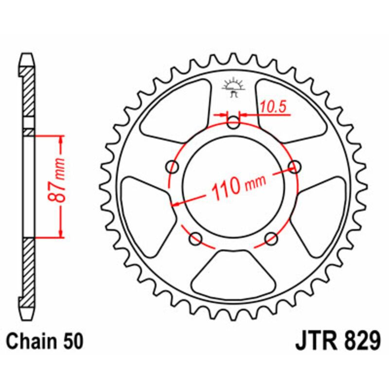 Couronne JT SPROCKETS Acier Standard - 530