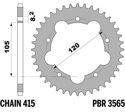 Couronne PBR acier standard - 415