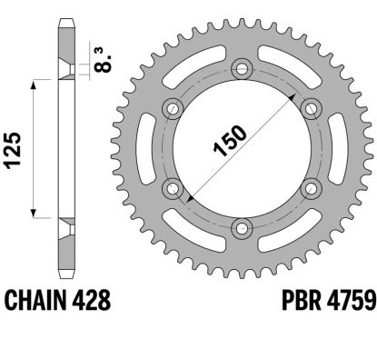 Couronne PBR alu ultra-light - 428