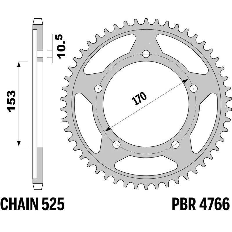 Couronne PBR acier standard - 525