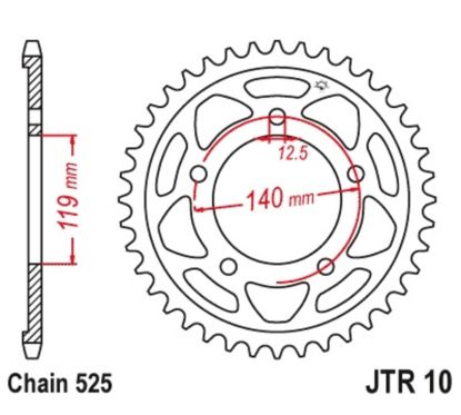 Couronne JT SPROCKETS Acier Standard - 525