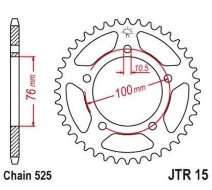 Couronne JT SPROCKETS Acier Standard - 525