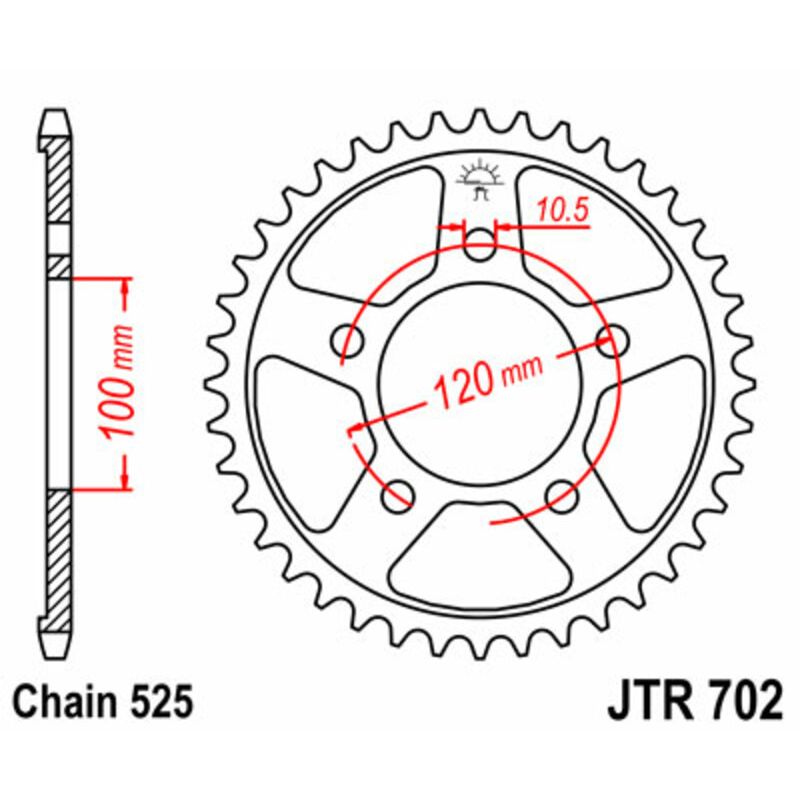 Couronne JT SPROCKETS Acier Standard - 525