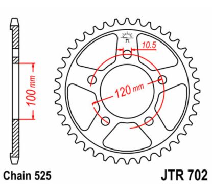 Couronne JT SPROCKETS Acier Standard - 525