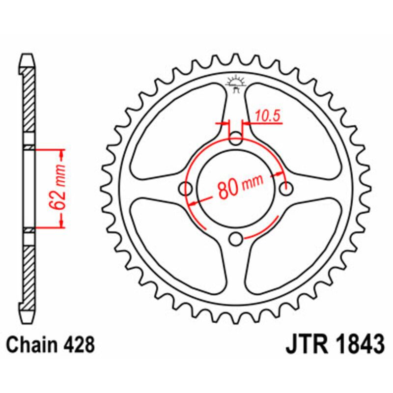 Couronne JT SPROCKETS Acier Standard - 428