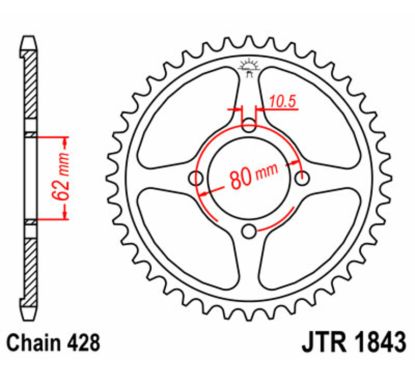 Couronne JT SPROCKETS Acier Standard - 428