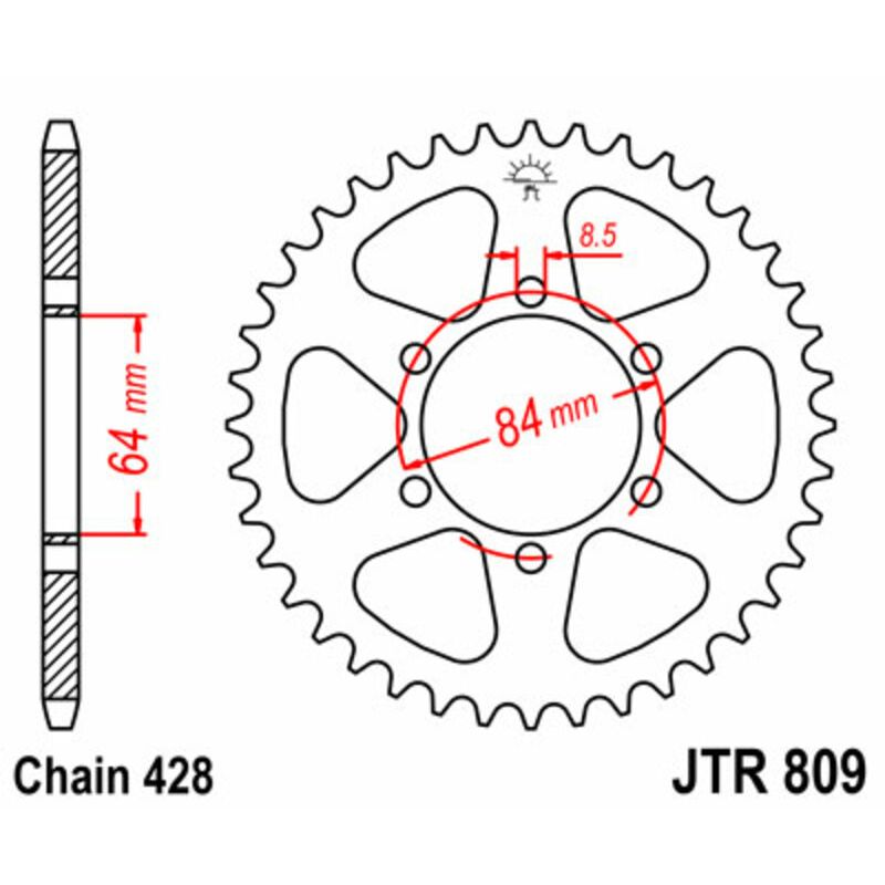 Couronne JT SPROCKETS Acier Standard - 428