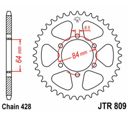 Couronne JT SPROCKETS Acier Standard - 428