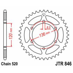 Couronne JT SPROCKETS Acier Standard - 520
