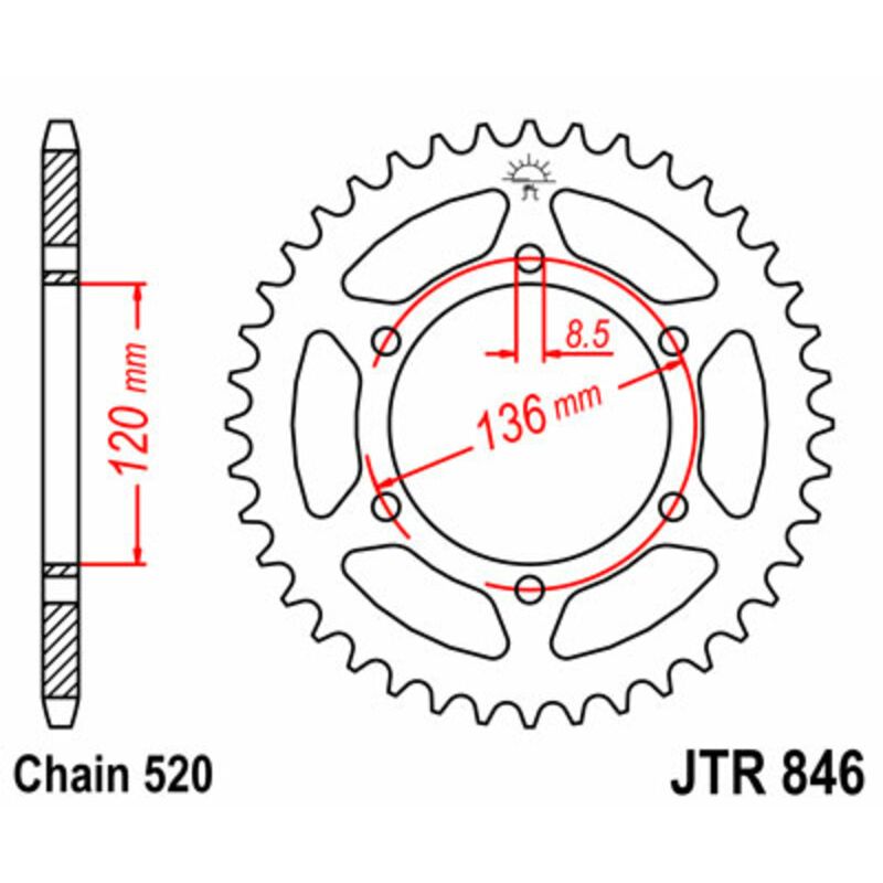 Couronne JT SPROCKETS Acier Standard - 520
