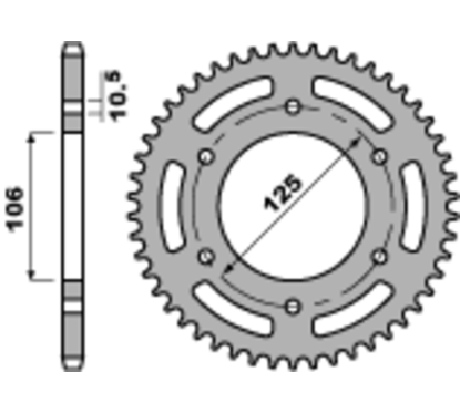 Couronne PBR acier standard - 520