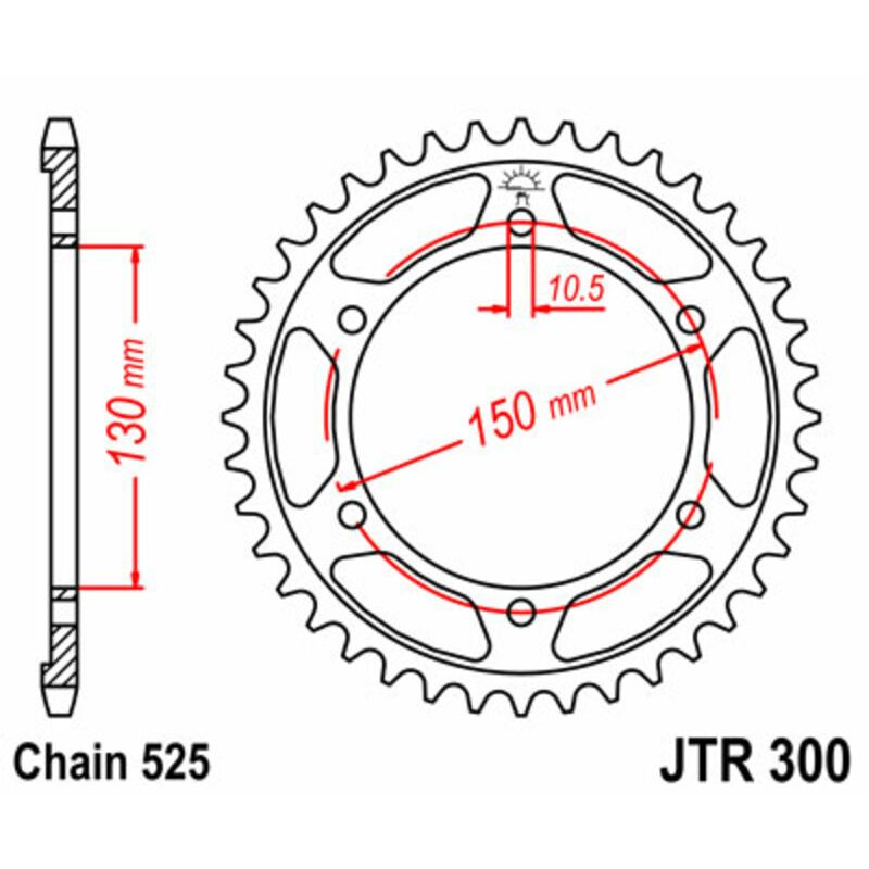 Couronne JT SPROCKETS Acier Standard - 525