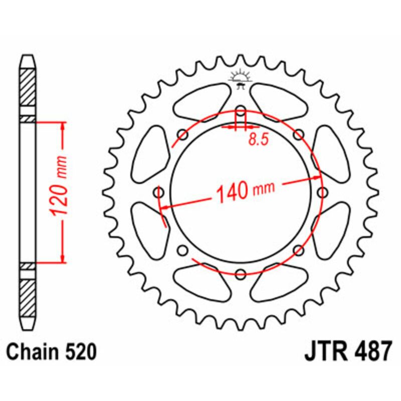 Couronne JT SPROCKETS Acier Standard - 520
