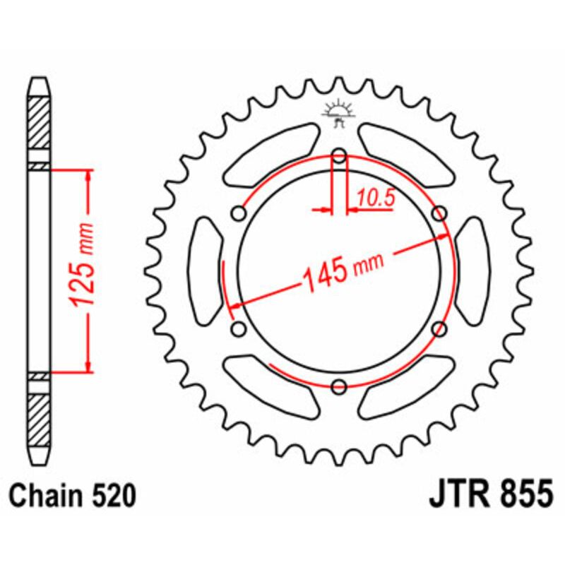 Couronne JT SPROCKETS Acier Standard - 520