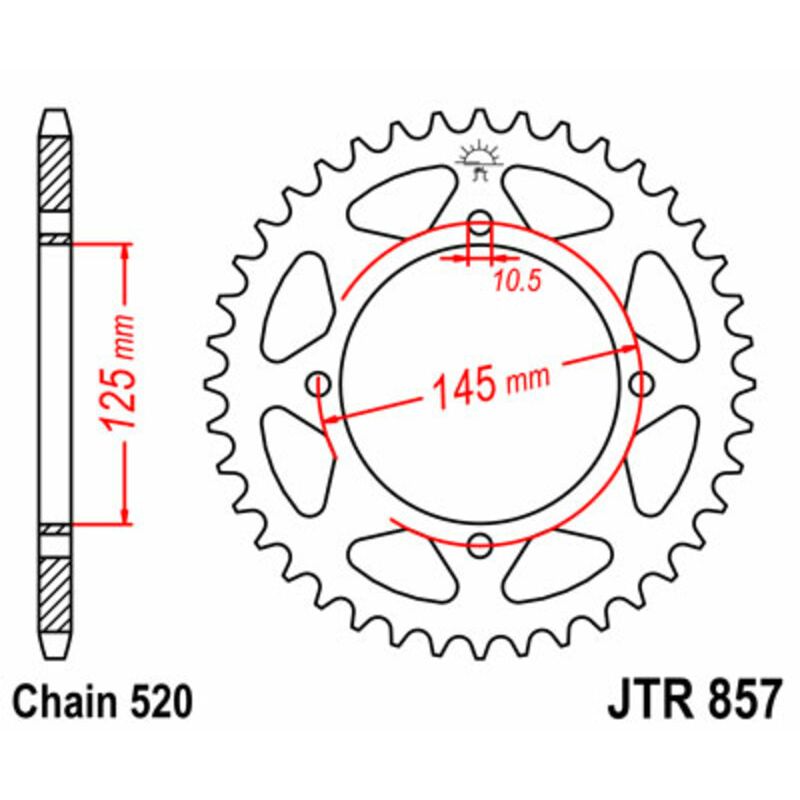 Couronne JT SPROCKETS Acier Standard - 520