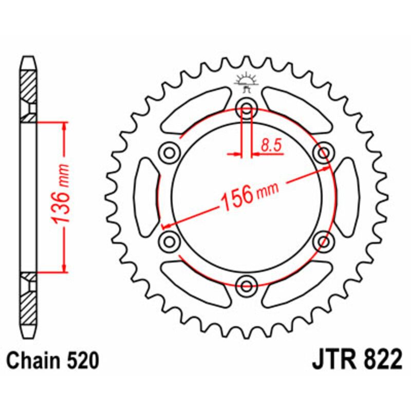 Couronne JT SPROCKETS Acier Standard - 520