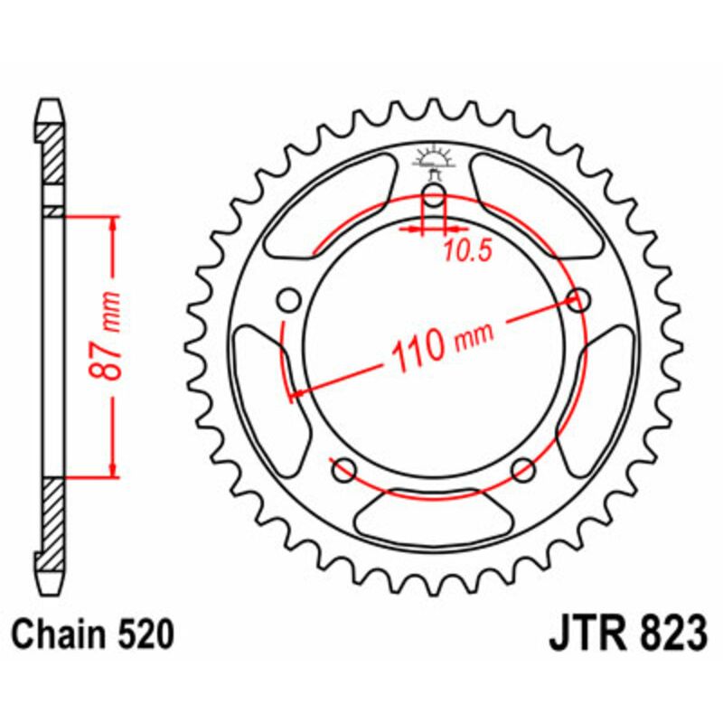 Couronne JT SPROCKETS Acier Standard - 520