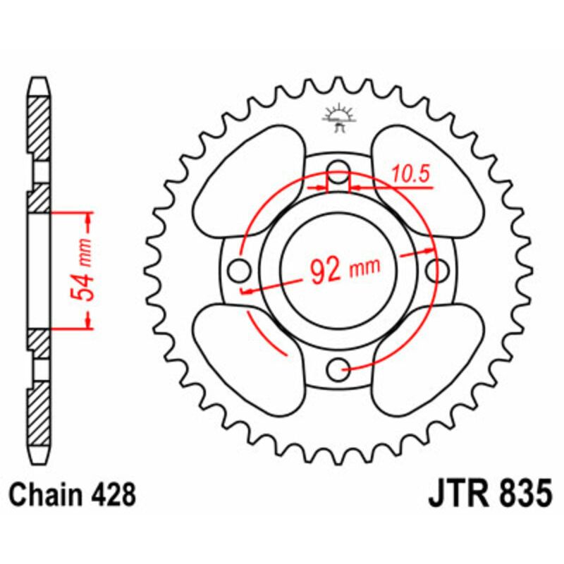 Couronne JT SPROCKETS Acier Standard - 428