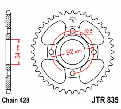 Couronne JT SPROCKETS Acier Standard - 428