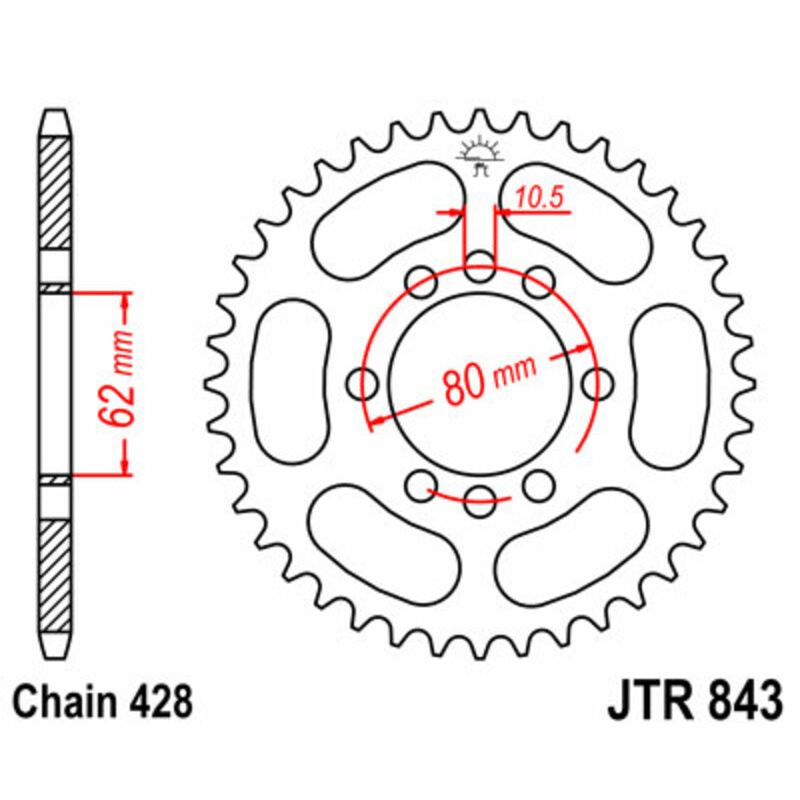 Couronne JT SPROCKETS Acier Standard - 428