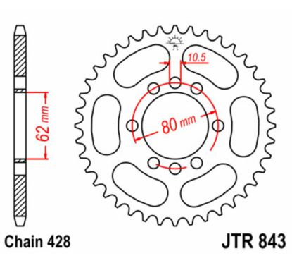 Couronne JT SPROCKETS Acier Standard - 428
