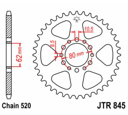 Couronne JT SPROCKETS Acier Standard - 520