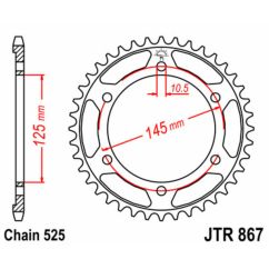 Couronne JT SPROCKETS Acier Standard - 525