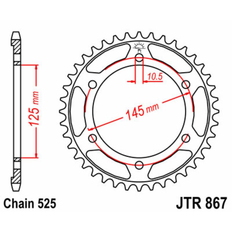 Couronne JT SPROCKETS Acier Standard - 525