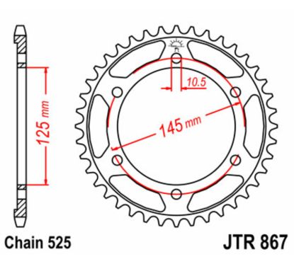 Couronne JT SPROCKETS Acier Standard - 525