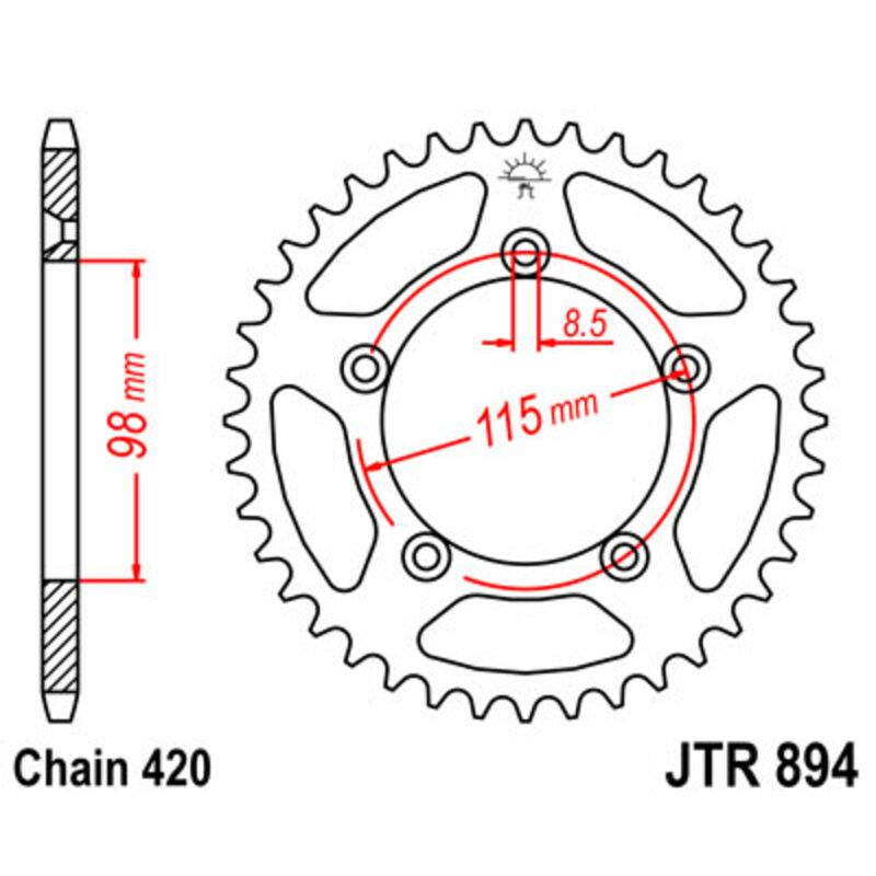 Couronne JT SPROCKETS Acier Standard - 420