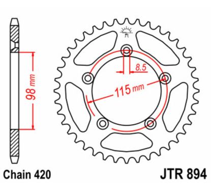 Couronne JT SPROCKETS Acier Standard - 420