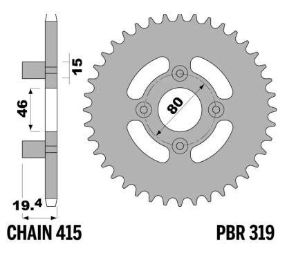 Couronne PBR acier standard - 415