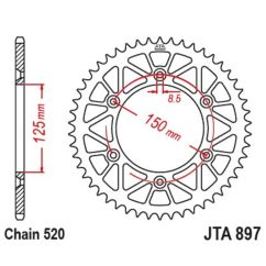 Couronne JT SPROCKETS alu standard - 520
